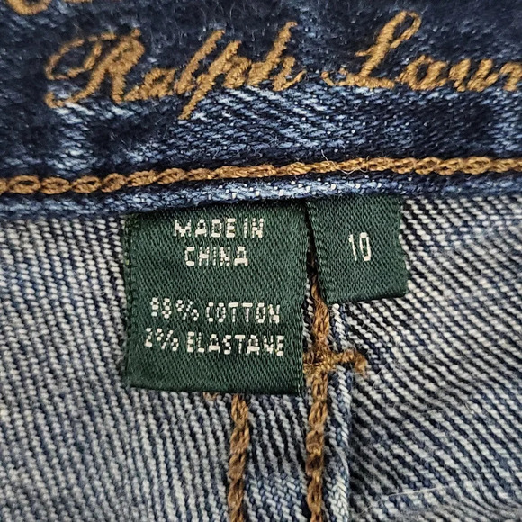 🛍LRL Ralph Lauren Womens 10 Straight Leg Blue Medium Wash Mid Rise Denim Jeans‎ - Picture 4 of 9
